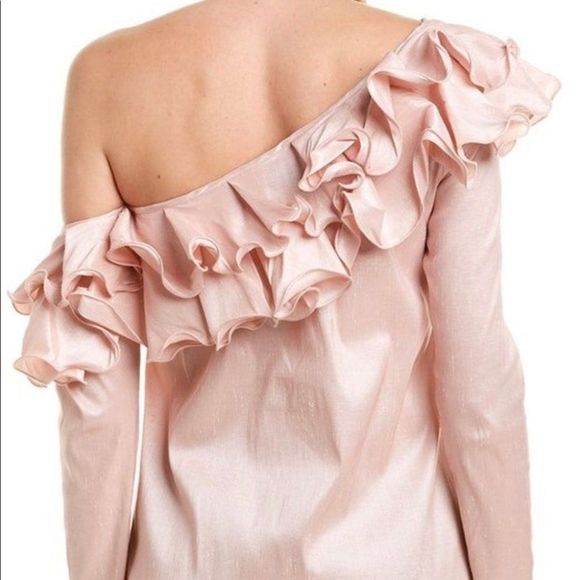 Petersyn Lou Cameo Off the Shoulder RuffleTop Pink - Picture 2 of 3